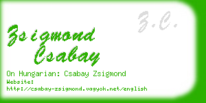 zsigmond csabay business card